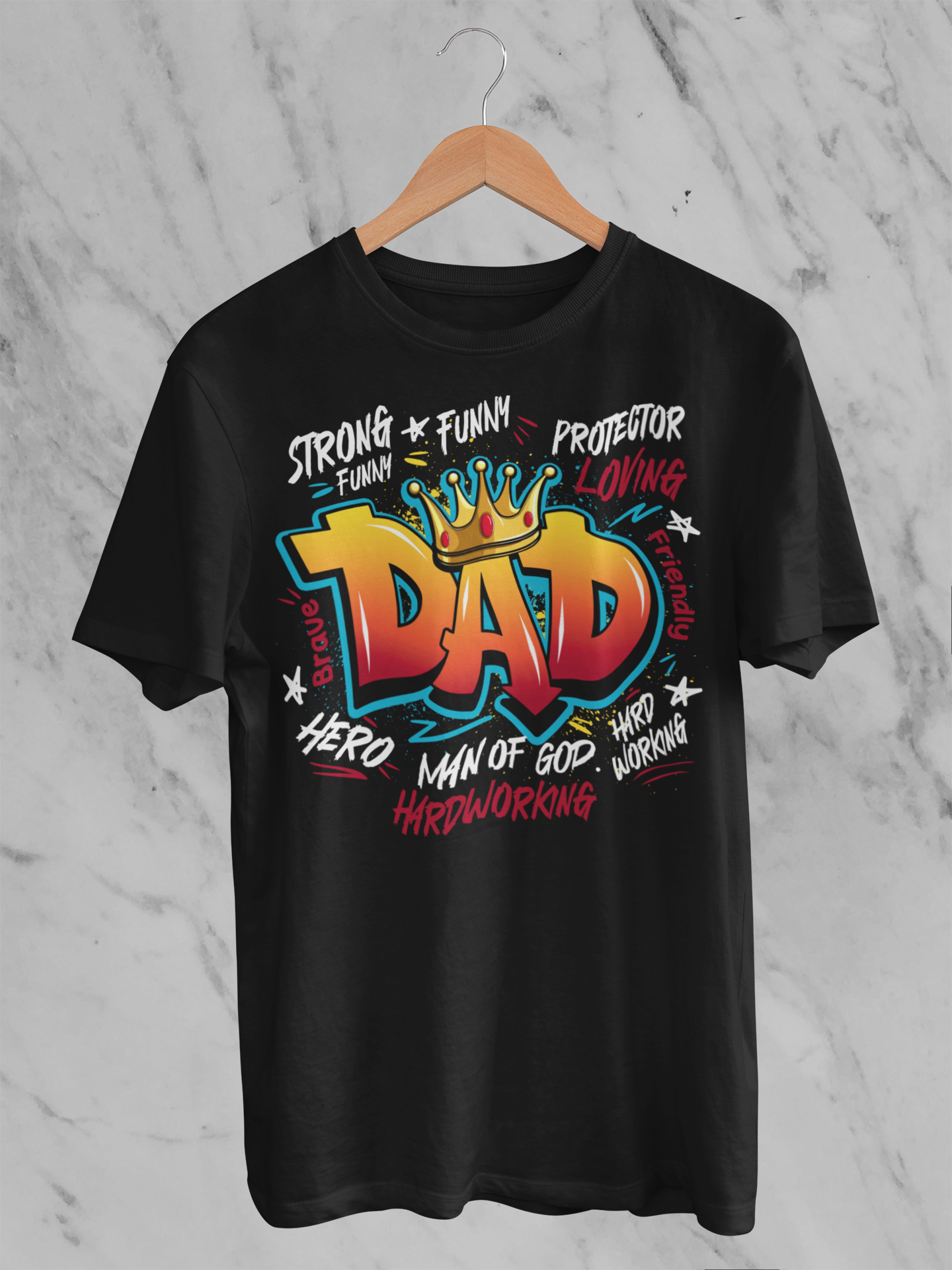 Father's Day "DAD" Graffiti T-Shirt