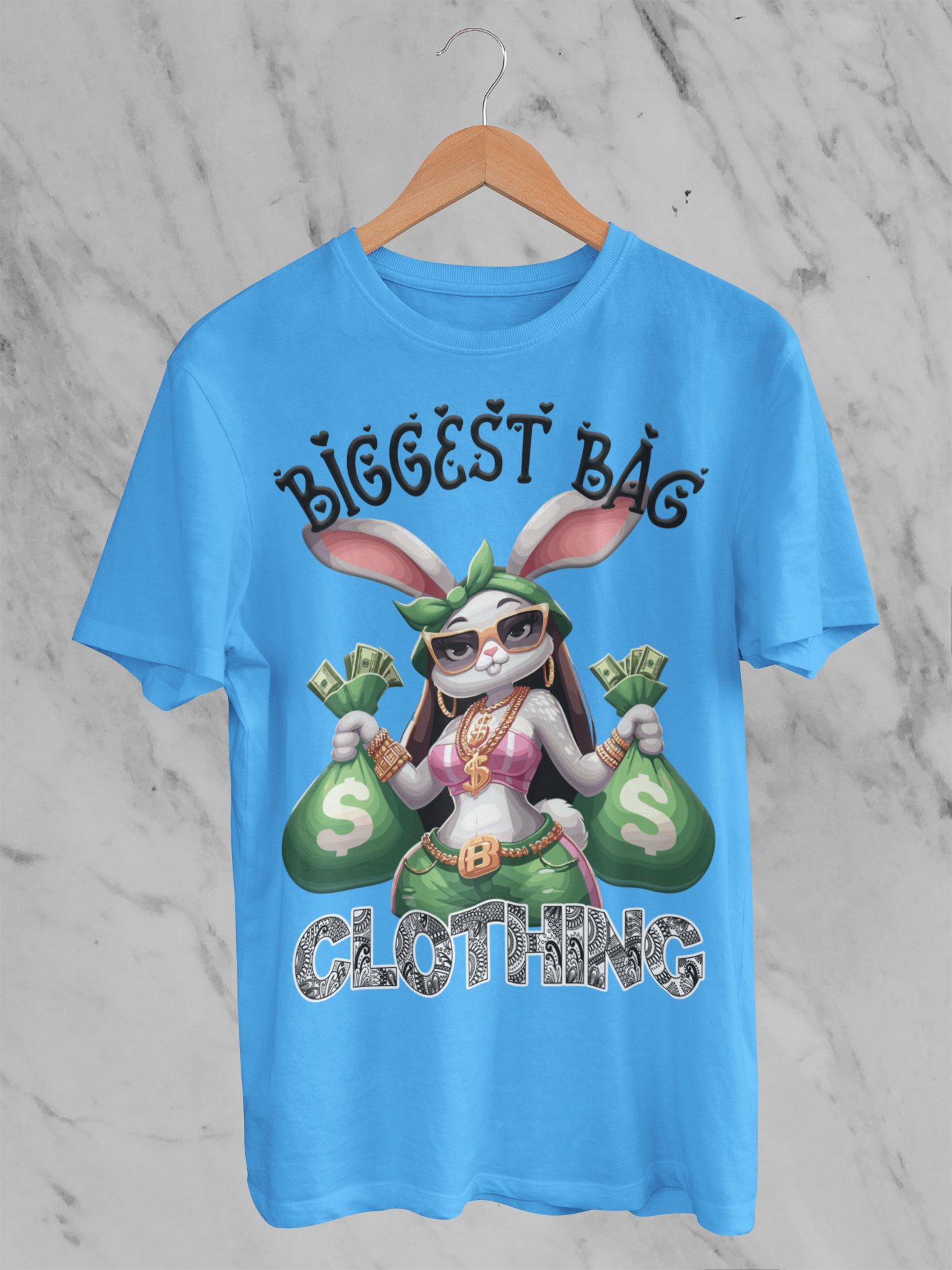 BIGGEST BAG "MONEY BUNNY" T-SHIRT DESIGN