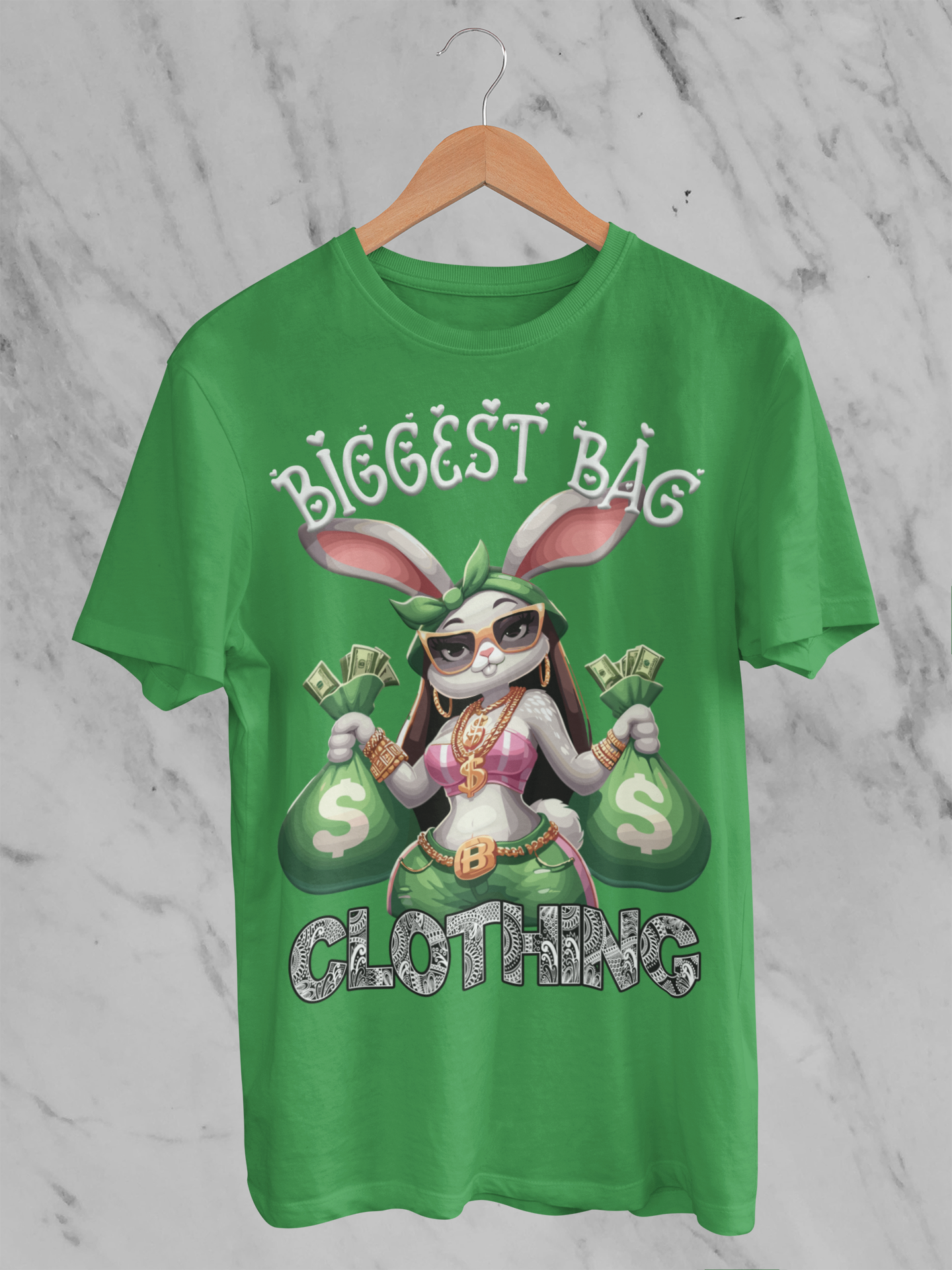 BIGGEST BAG "MONEY BUNNY" T-SHIRT DESIGN