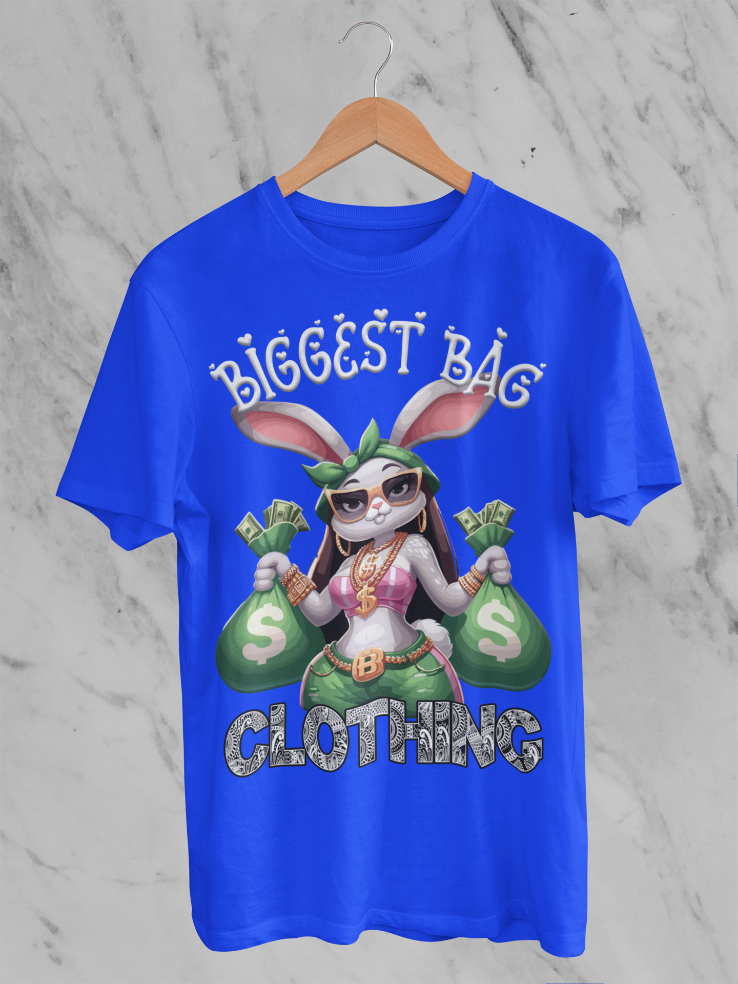 BIGGEST BAG "MONEY BUNNY" T-SHIRT DESIGN