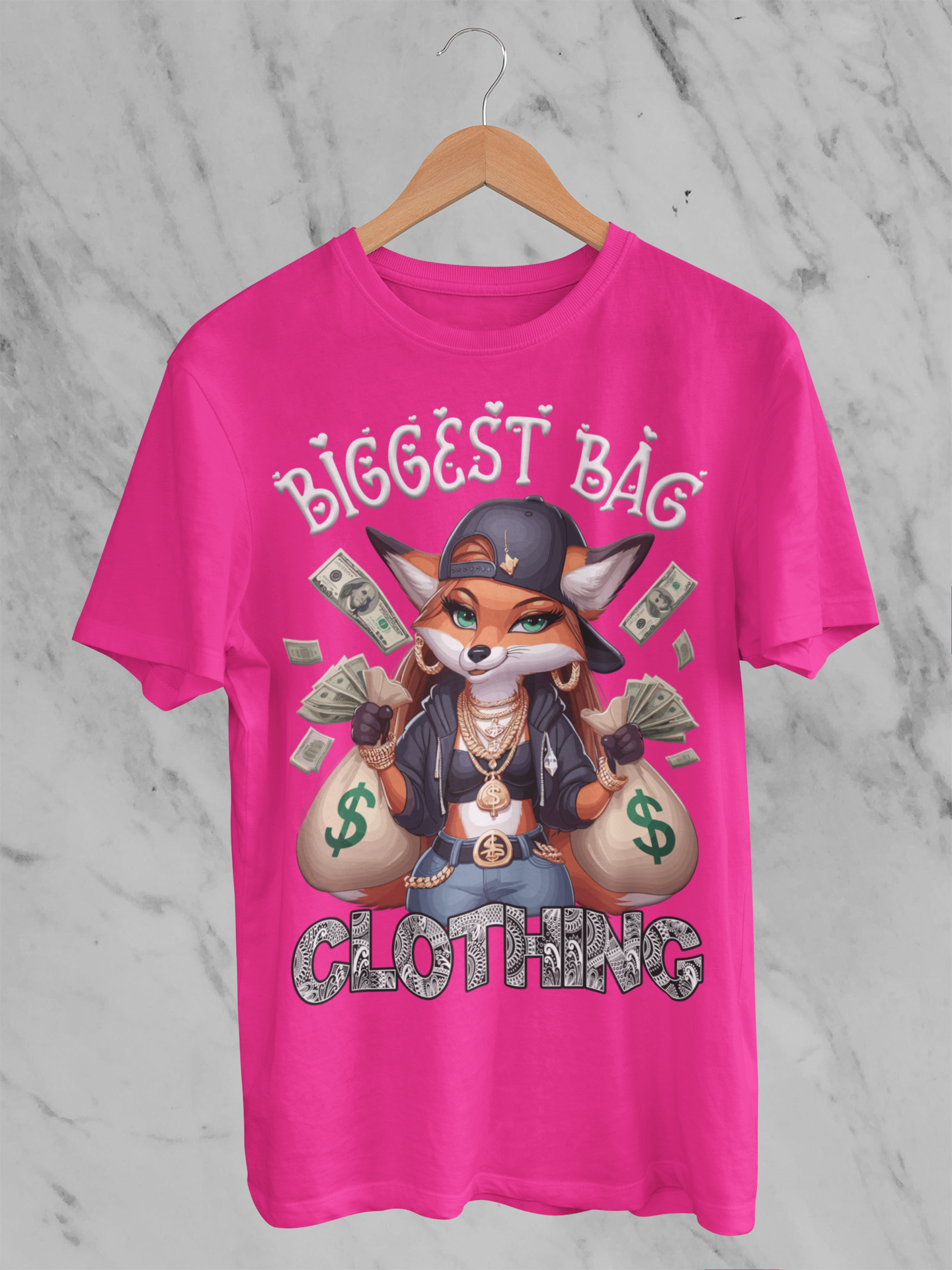 BIGGEST BAG "FOXY MONEY" T-Shirt Design