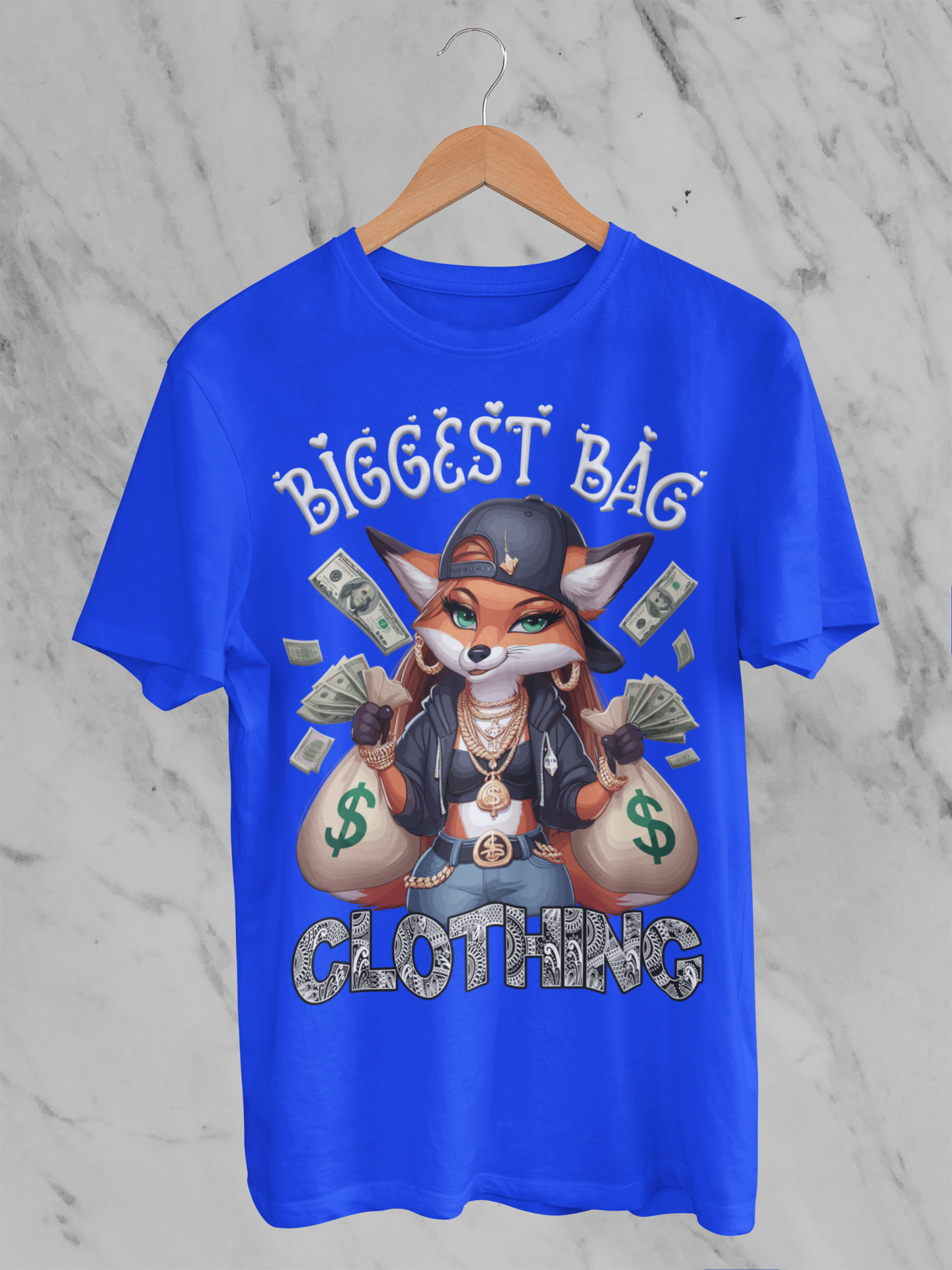 BIGGEST BAG "FOXY MONEY" T-Shirt Design