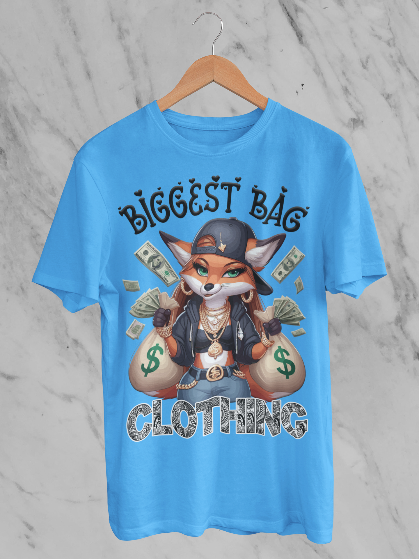 BIGGEST BAG "FOXY MONEY" T-Shirt Design