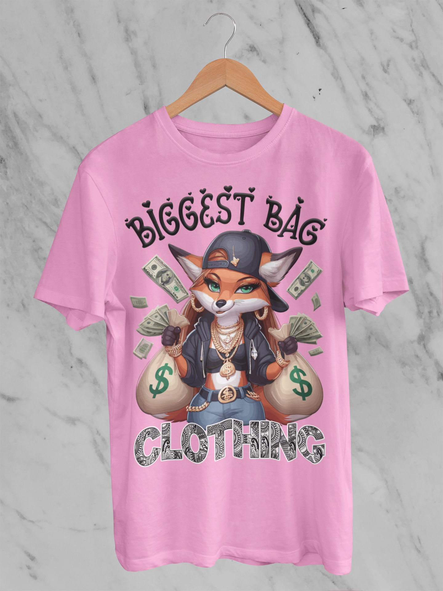 BIGGEST BAG "FOXY MONEY" T-Shirt Design