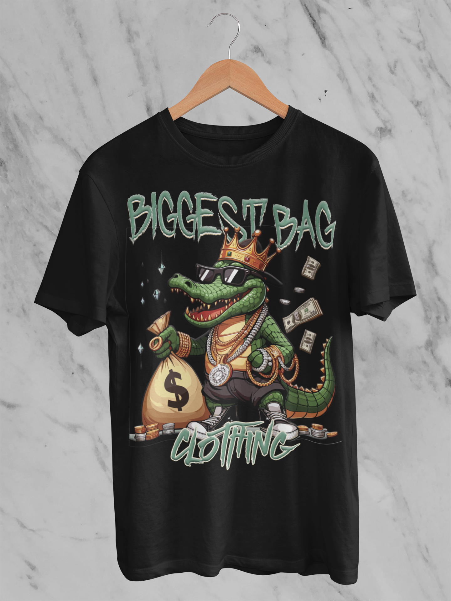 BIGGEST BAG "LATER GATOR MONEY" T-SHIRT DESIGN