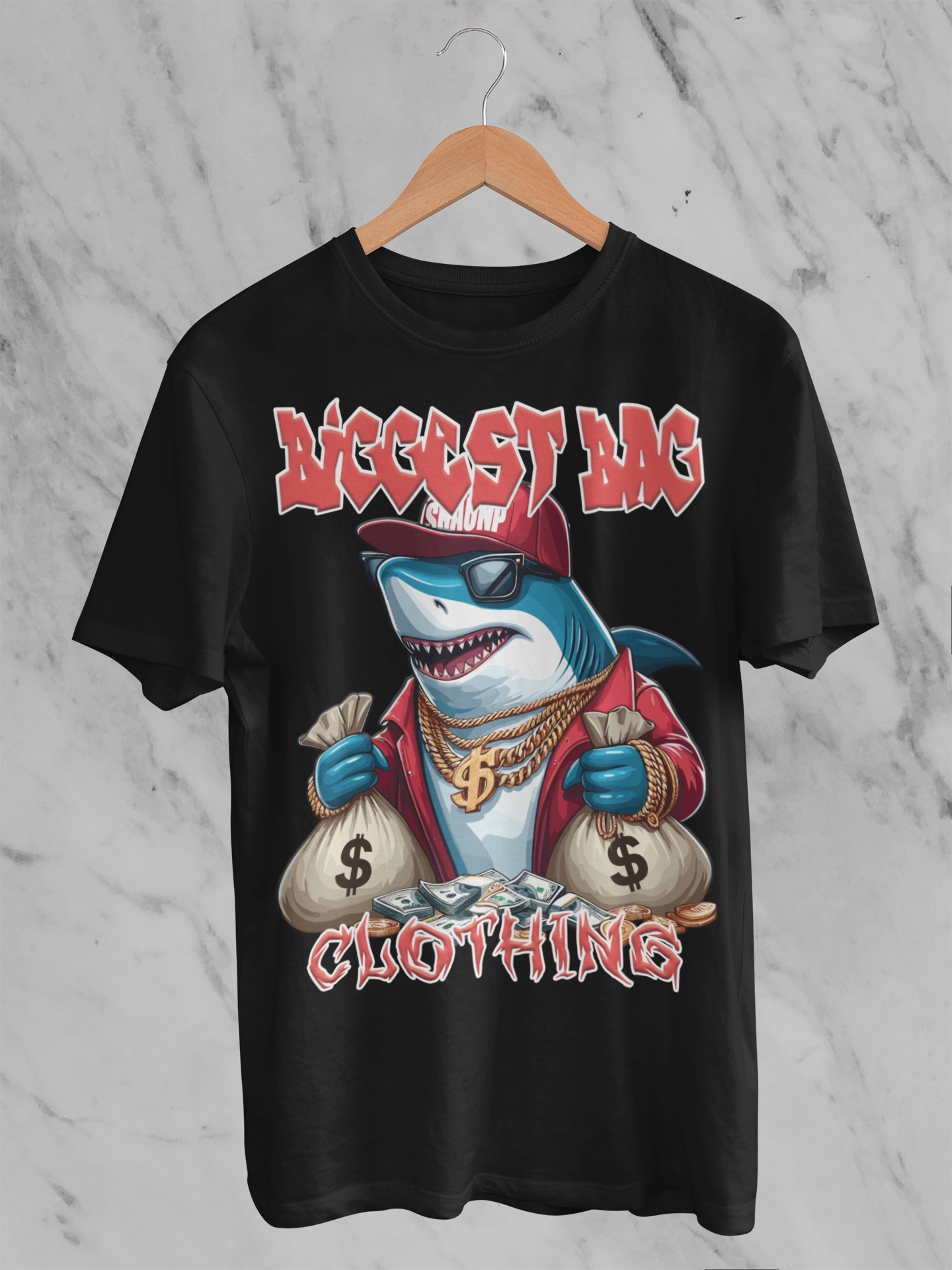 BIGGEST BAG "DEEP BLUE SEA MONEY" T-SHIRT DESIGN