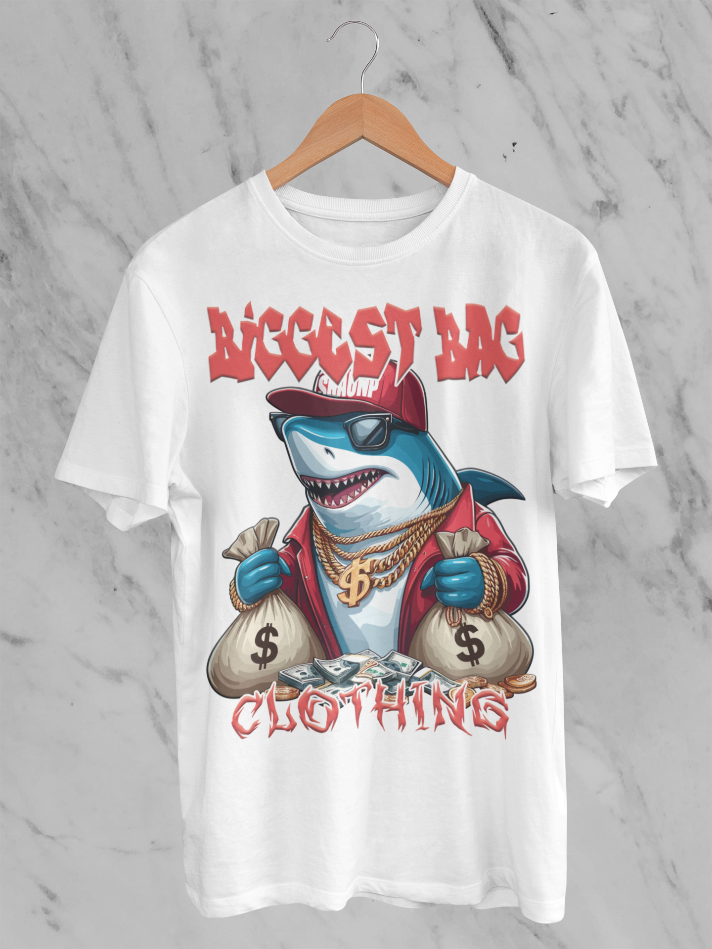 BIGGEST BAG "DEEP BLUE SEA MONEY" T-SHIRT DESIGN