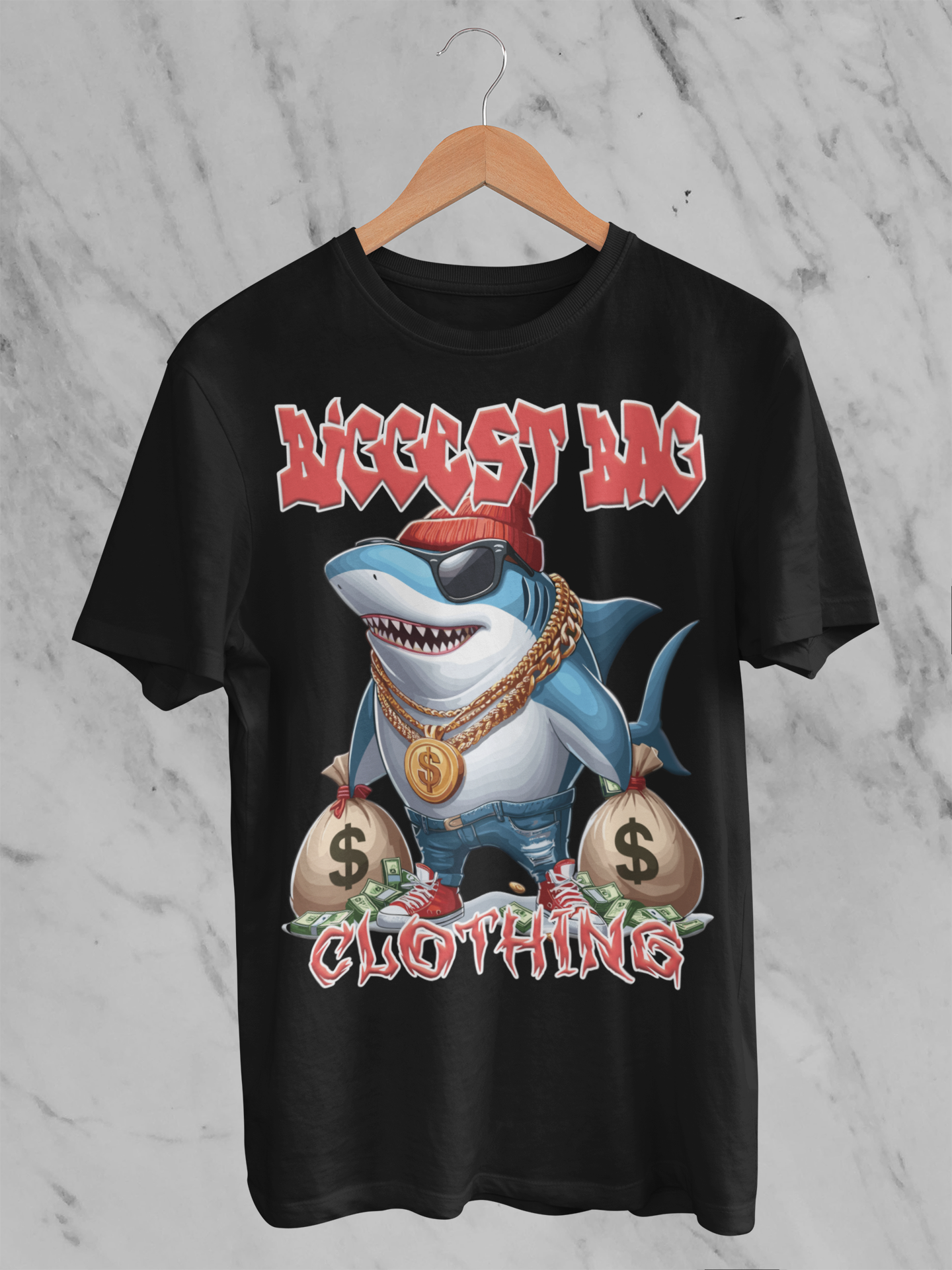 BIGGEST BAG "DEEP BLUE SEA MONEY" T-SHIRT DESIGN